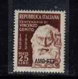 [The 100th Anniversary of Vincenzo Gemito - Italy Postage Stamp Overprinted "AMG-FTT", Tipo CB]