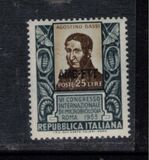 [The 6th International Microbiology Congress, Rome - Italy Postage Stamp Overprinted "AMG-FTT", Tip CP]