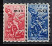 [The 23rd General Assembly of the International Criminal Police, Rome - Italy Postage Stamps Overprinted "AMG-FTT", type DA]
