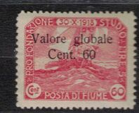 [No. 49-60 Overprinted "Valore globale" in 2 Types. Type I: 1919, Thin Overprint. Type II: 1920, Thick Overprint, тып AN2]