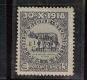 [No. 49-60 Overprinted "Valore globale" in 2 Types. Type I: 1919, Thin Overprint. Type II: 1920, Thick Overprint, тып AN4]