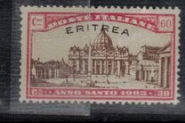 [Holy Year - Italian Postage Stamps Overprinted in Red or Black "ERITREA", type Y3]