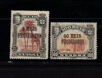 [Giraffe & Dromedary Camels - Nos. 27 & 36 Overprinted "PROVISORIO" & Surcharged, type G]