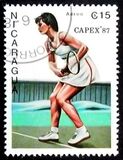 [Airmail - International Stamp Exhibition "CAPEX '87" - Toronto, Canada - Tennis Players, Tipe BWN]