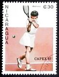 [Airmail - International Stamp Exhibition "CAPEX '87" - Toronto, Canada - Tennis Players, Tipe BWQ]