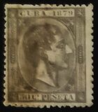 [King Alfonso XII, Inscription "CUBA 1879", प्रकार E16]