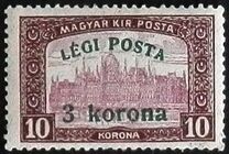 [Airmail - Parliament Stamp of 1917 Surcharged, tip FK]