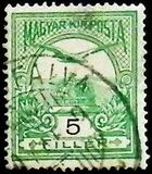 [Turul over Crown of Saint Stephen - New Watermark, tegund F34]