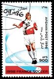 [Mondiali di calcio 1998 - Francia - Secondo l'UPU, il governo dell'Afghanistan dopo il 2001 ha dichiarato che tutti i francobolli con il nome Afghan Post, prodotti durante l'era del dominio talebano, erano non autorizzati e illegali, Scrivi AMH]