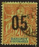 [Issues of 1899-1905 Overprinted in Red or Blue - Distance between 0 & 5 = 2 mm; Distance between 1 & 0 = 3mm, type F3]