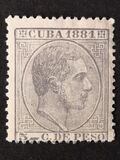 [King Alfonso XII, Inscription "CUBA 1881", प्रकार F9]