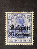 [German Empire Postage Stamps Surcharged "Fr. and C." or "Centimes" & Overprinted "Belgien", Tüüp A3]