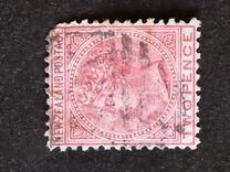 [Queen Victoria - Inscription "NEW ZEALAND POSTAGE" , Bluish paper, New Watermark, type D]