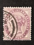 [Regina Vittoria  - Iscrizione "POSTAGE AND INLAND REVENUE", Scrivi AI1]