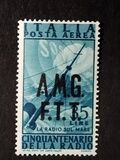 [Airmail - The 50th Anniversary of the Radio - Italy Postage Stamps of 1947 Overprinted "A.M.G.F.T.T.", Tipe D4]