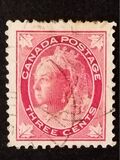 [Queen Victoria - Maple Leaf in Corners, type P3]