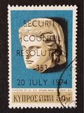 [Art Stamps of 1971 Overprinted "SECURITY - COUNCIL - RESOLUTION - 353 - 20 JULY 1974", type IX2]