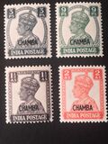 [King George VI, 1895-1952 - India Postage Stamps Overprinted "CHAMBA", type D8]