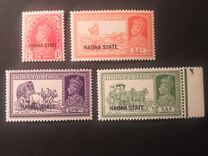 [King George VI, 1895-1952 - India Postage Stamps Overprinted "NABHA STATE", type F]