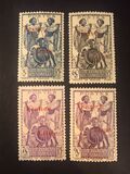 [Somali Warriors Stamps of 1938-1940 Overprinted "France Libre" in Red or Black, tyyppi BE7]