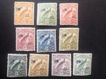 [Airmail - No. 27-39 & Not Issues Stamp Overprinted "AIRMAIL" and Plane - Dated Scrolls, type D]