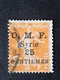 [Sellos de Francia sobrecargados y con la impresión "O.M.F. - Syrie"., tipo M2]