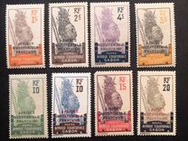 [Issues of 1911-22 in New Colors - Inscription "AFRIQUE EQUATORIALE FRANCAISE" - Warrior, veids P]