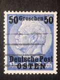 [German Empire Postage Stamps Surcharged & Overprinted "Deutsche Post OSTEN", type A8]