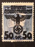 [Polish Postage Stamps Surcharged & Overprinted "General Gouvernement", type B2]