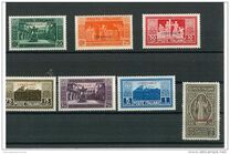 [The 1400th Anniversary of Monastery Monte Cassino - Not Issued Italian Stamps Overprinted "CIRENAICA" in Red or Blue, type L]