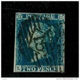 [Queen Victoria, 1819-1901 - White Line Below "POSTAGE" & Above "TWO PENCE", タイプ B]
