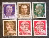 [Italian Postage Stamps Overprinted "Deutsche Militar-verwaltnung Kotor", type A]