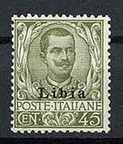 [Italian Postage Stamps Overprinted "Libia", type A10]