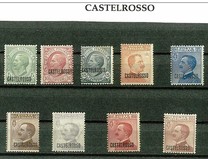 [Italian Postage Stamps Overprinted "CASTELROSSO", type A]