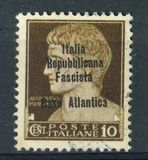 [Italy Stamps Overprinted "Italia Repubblicana Fascista Base Atlantica" in 4 Lines, type A]