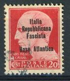 [Italy Stamps Overprinted "Italia Repubblicana Fascista Base Atlantica" in 4 Lines, type A1]
