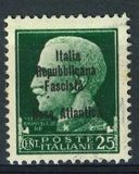 [Italy Stamps Overprinted "Italia Repubblicana Fascista Base Atlantica" in 4 Lines, type A2]