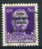 [Italy Stamps Overprinted "Italia Repubblicana Fascista Base Atlantica" in 4 Lines, type A4]
