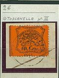 [Coat of Arms - Black Print on Colored Glazed Paper - Perforated, סוג O2]