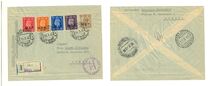 [King George VI - Great Britain Postage Stamps of 1937 Overprinted "M.E.F." in Black - Overprint 14mm Wide, type A]
