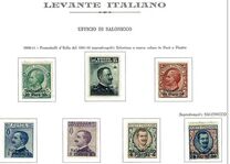 [Italy Postage Stamps Overprinted "Salonicco" or "SALONICCO" and Surcharged New Value - Salonica Issue, tyyppi L]