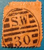 [Queen Victoria - Small White Control Letters in Corners, Tipe N]