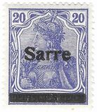 [German Empire Stamps Overprinted "SARRE", Scrivi A7]