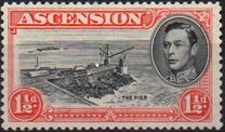 [King George VI and Views of Ascension, tegund P]