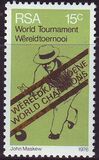 [South Africa's Victory in World Bowls Championships - Overprinted "WERELDKAMPIOENE - WORLD CHAMPIONS" - Fluorescent Paper, type ON1]