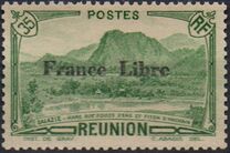 [Tourism Stamps of 1933-1943 Overprinted "France Libre" - Mountain Landscape, type BH]