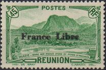 [Tourism Stamps of 1933-1943 Overprinted "France Libre" - Mountain Landscape, type BH4]