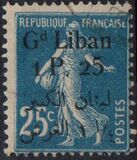 [French Postage Stamps Surcharged & Overprinted in French & Arabic, type D5]