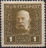 [Emperor Franz Joseph - Inscription: "K u K FELDPOST", प्रकार B]