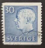 [King Gustaf VI Adolf of Sweden - White Numerals, with Imprint, ประเภท FA6]